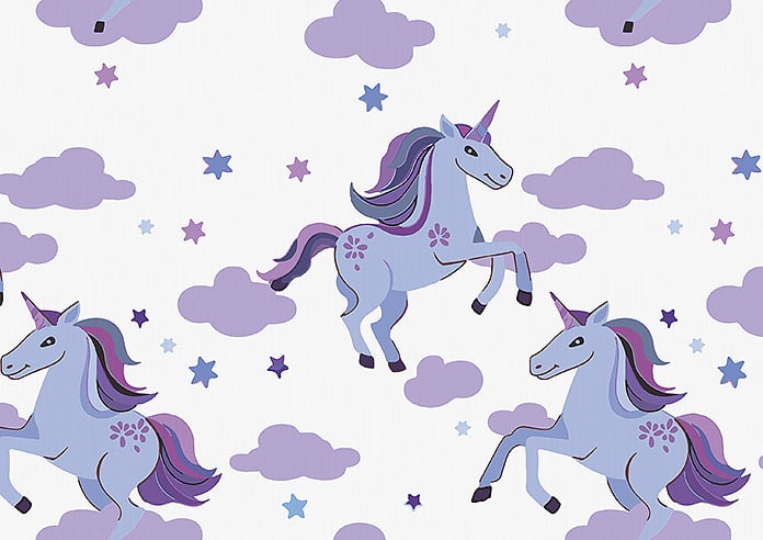 Unicorn Magic, Purple - Motorised Roman Blind - Image 7